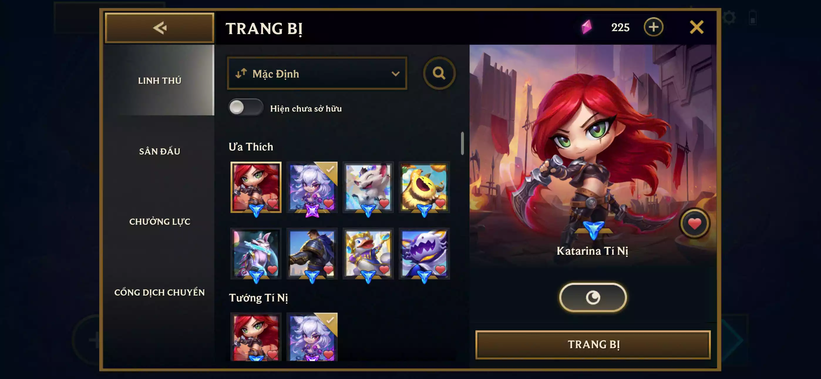 Ảnh 📮 Combo VIP [ 𝗧𝗼𝗽 𝗚𝗮𝗺𝗲 ] 📮 Set Song Hồn Hoang Thú Tí Nị ✅ Sàn - Linh Xà Thần Vực ⬆️ Chưởng Lực - Cuồng Thú Quyền - Quỷ Kiếm Darkin - Công Lý Demacia 🌠 Dư 1 Huy Chương ( Đổi Được Thêm 1 Chưởng Lực Bậc Tím ) - Vòng Quay (10/60) + 1 Huy Chương 🍁 Có Thẻ Đổi Tên Nhân Vật Miễn Phí